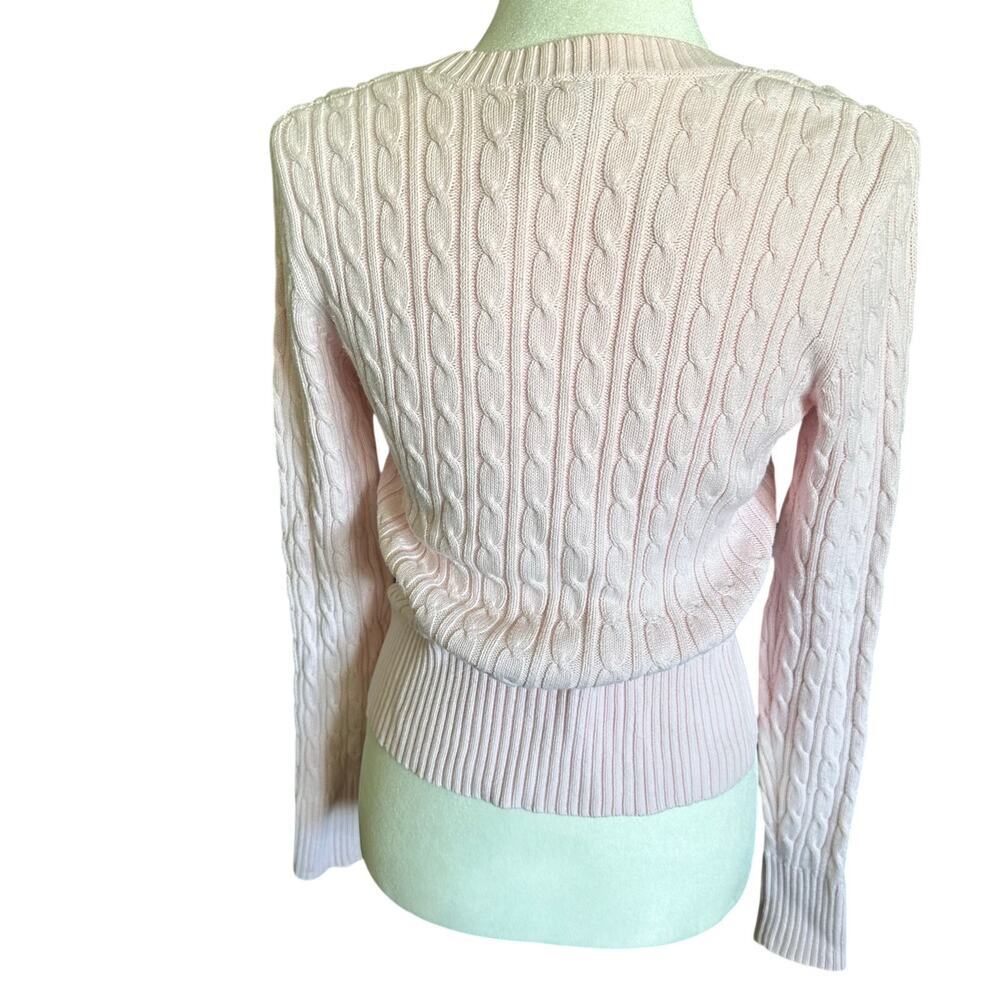 Vintage y2k pink cable knit pullover size s - Picture 3 of 4